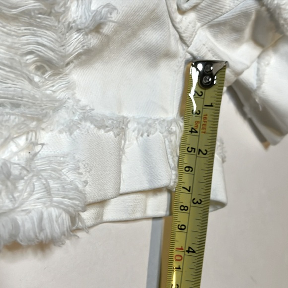 KanCan White Distressed Denim Shorts - Picture 6 of 10